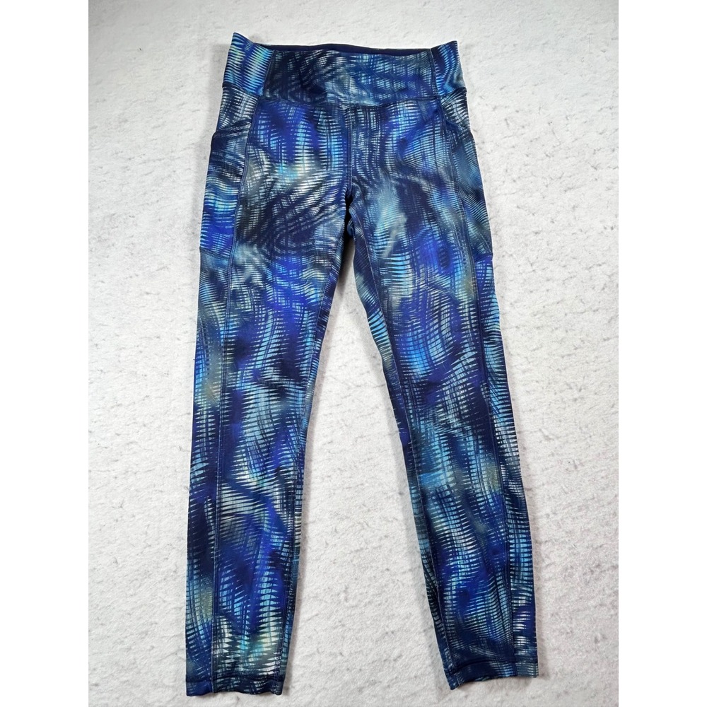 Lululemon Fast and Free High-Rise Tight 25 Nulux Blue Abstract Print Size 8